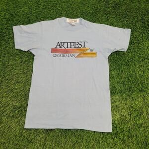 Vintage 1983 Artfest Shirt Small 17x25 Blue USA